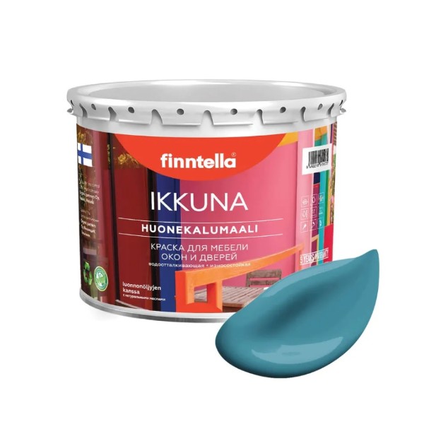 Краска IKKUNA FINNTELLA Матовая, OPAALI голубой, 9л, IKKUNA для мебели, для дерева и для деревянных поверхностей с натуральным маслом, без запаха
Краска IKKUNA FINNTELLA Матовая, OPAALI голубой, 9л, IKKUNA для мебели, для дерева и для деревянных поверхностей с натуральным маслом, без запаха