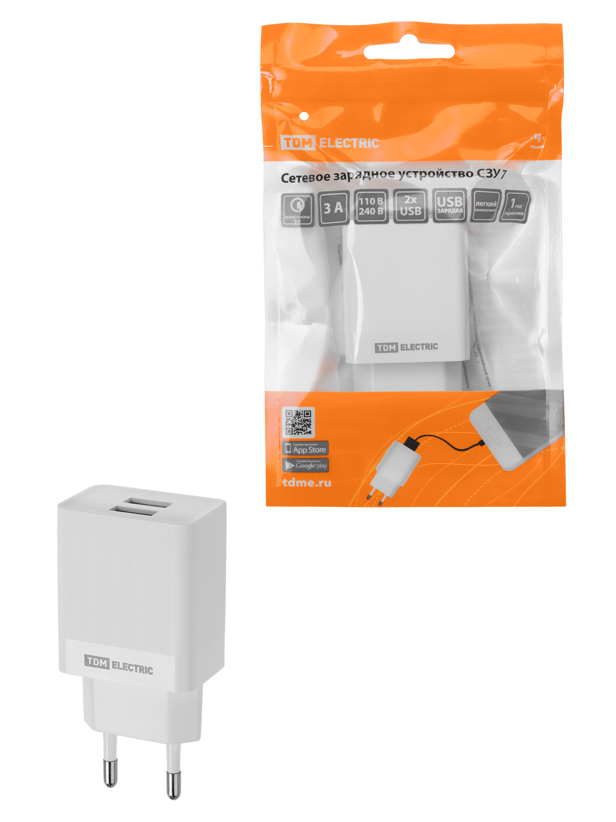 Сетевое зарядное устройство TDM ELECTRIC Quick Charge отсутствует 2xUSB 3 А белый, Quick Charge
Сетевое зарядное устройство TDM ELECTRIC Quick Charge отсутствует 2xUSB 3 А белый, Quick Charge