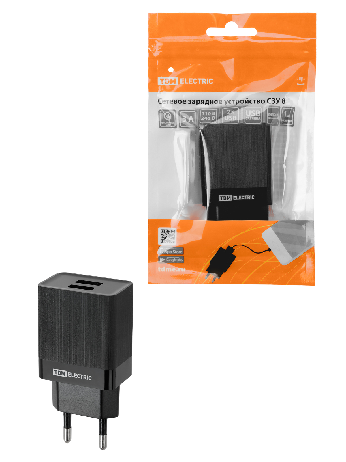 Сетевое зарядное устройство TDM ELECTRIC Quick Charge отсутствует 2xUSB 3 А черный, Quick Charge
Сетевое зарядное устройство TDM ELECTRIC Quick Charge отсутствует 2xUSB 3 А черный, Quick Charge