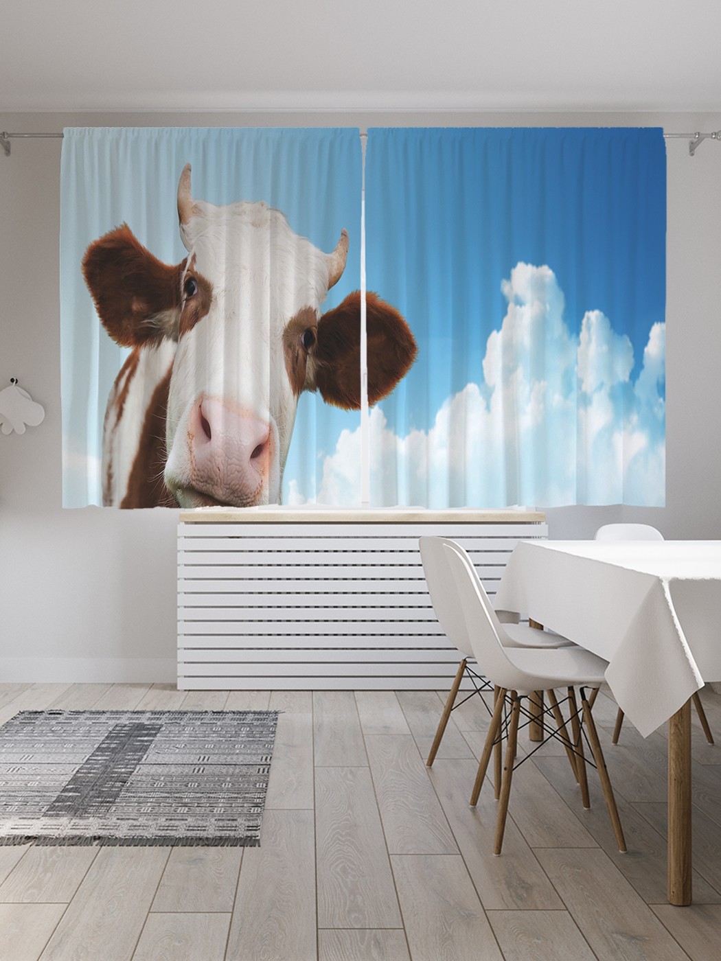 Классические шторы JoyArty "Корова с колокольчиком", Oxford DeLux, 2 полотна 145x180 см, Корова с колокольчиком
Классические шторы JoyArty "Корова с колокольчиком", Oxford DeLux, 2 полотна 145x180 см, Корова с колокольчиком