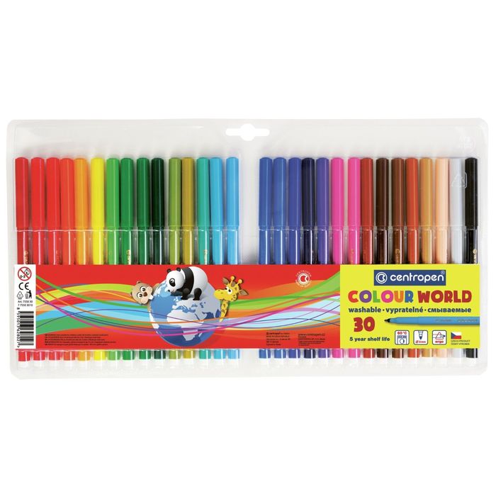 Фломастеры 30 цветов 2.0 мм Centropen 7550/ ТП Colour World, смываемые, европодвес, линия, Разноцветный
Фломастеры 30 цветов 2.0 мм Centropen 7550/ ТП Colour World, смываемые, европодвес, линия, Разноцветный