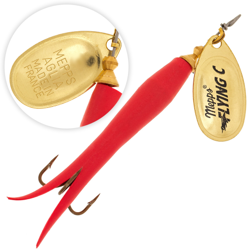 фото Блесна mepps aglia flying or/rouge 15гр.