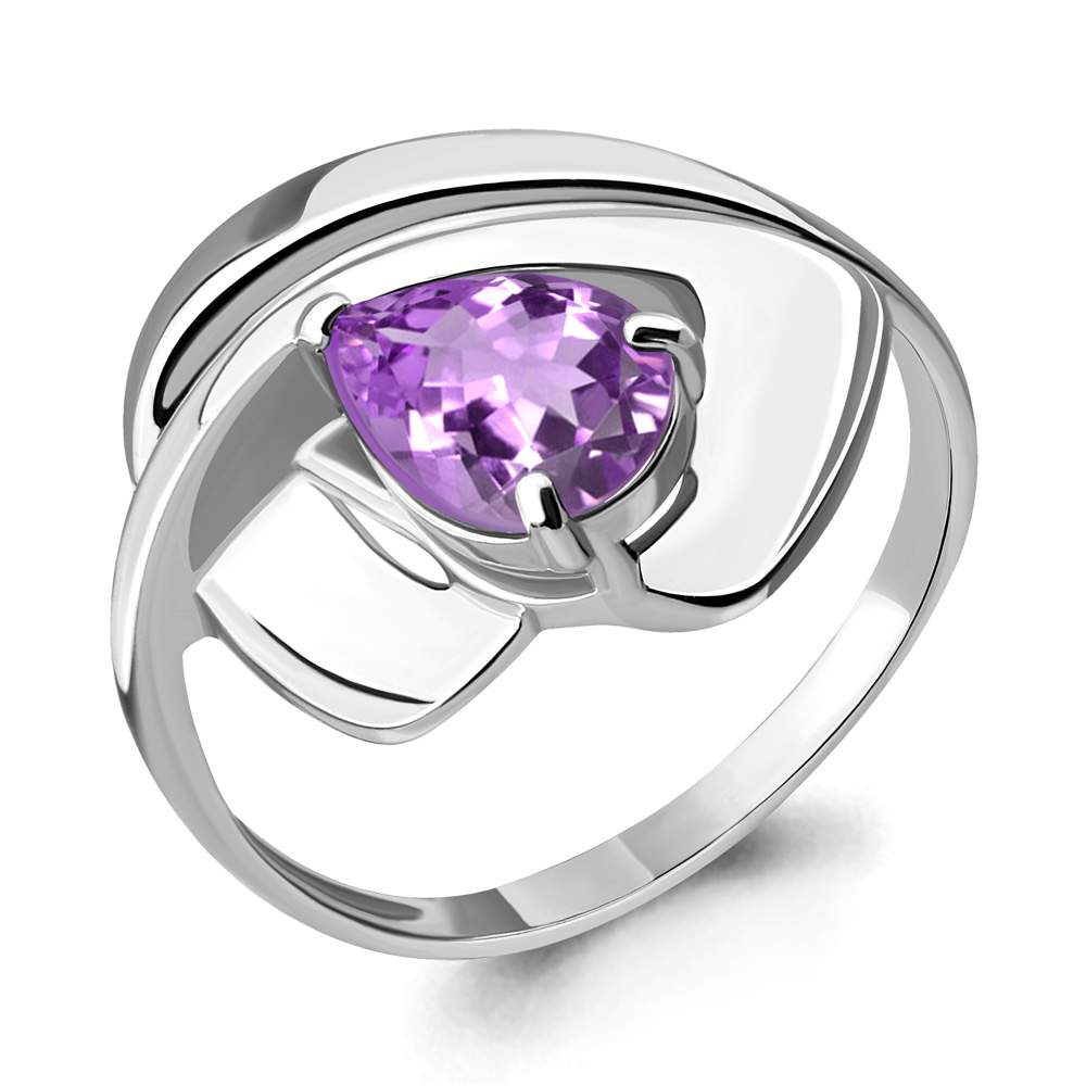 фото Кольцо из серебра с аметистом р. 19 aquamarine 6590404_925_р