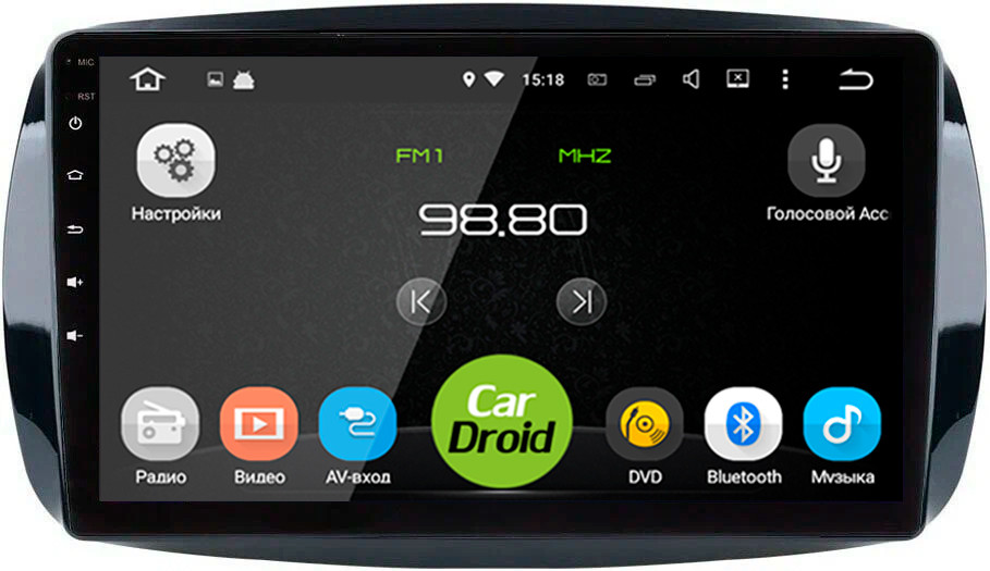 Штатная магнитола Roximo CarDroid RD-2509F для Smart Fortwo 3, Forfour 2 2014-2022, RD-2509F
Штатная магнитола Roximo CarDroid RD-2509F для Smart Fortwo 3, Forfour 2 2014-2022, RD-2509F