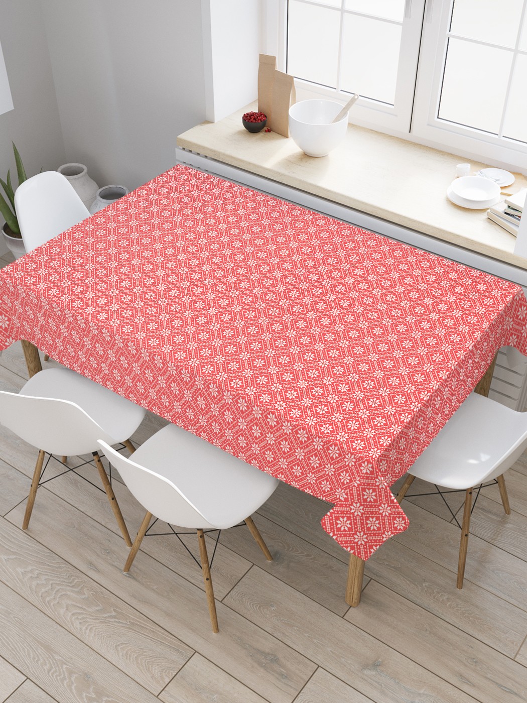 Скатерть прямоугольная JoyArty "Ромбы в цветах" из сатена, 180x145 см, Розовый, Ромбы в цветах 
Скатерть прямоугольная JoyArty "Ромбы в цветах" из сатена, 180x145 см, Розовый, Ромбы в цветах