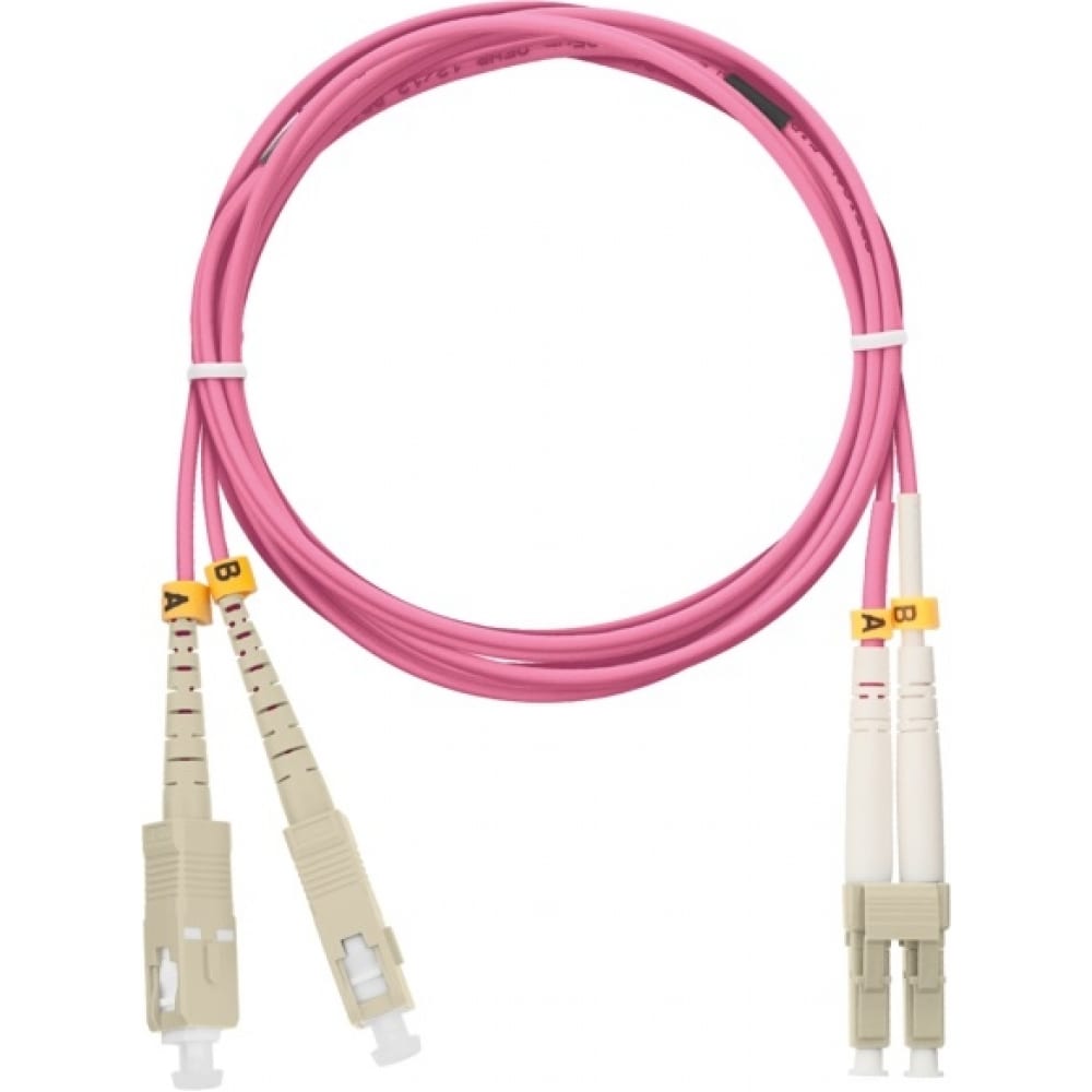 NIKOMAX Шнур оптический переходной, MM 50/125 OM4, SC/UPC-LC/UPC, двойной, 2мм, 1м NMF-PC2
NIKOMAX Шнур оптический переходной, MM 50/125 OM4, SC/UPC-LC/UPC, двойной, 2мм, 1м NMF-PC2