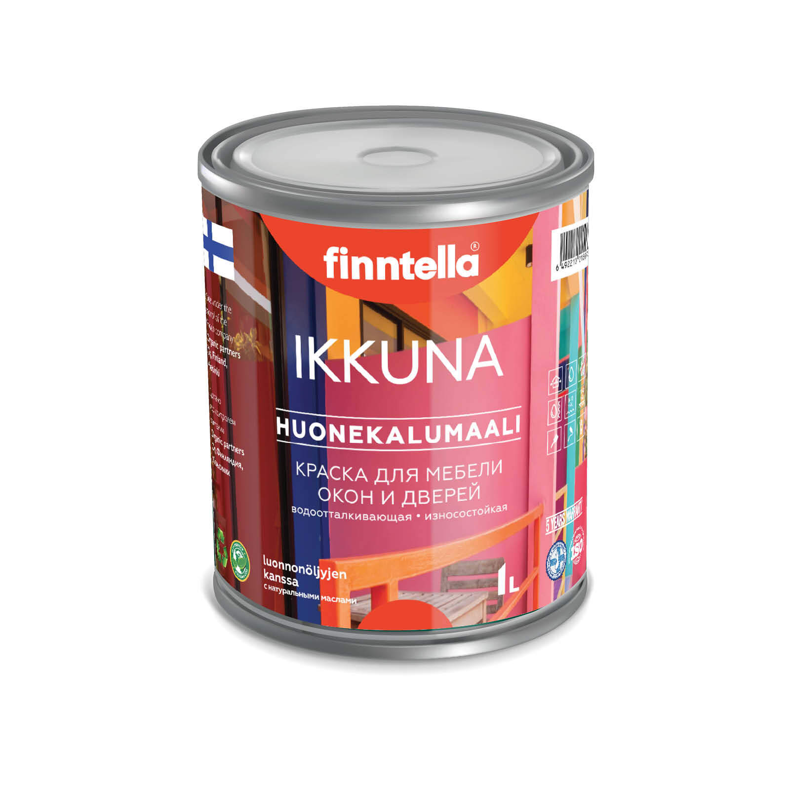 Краска IKKUNA Color Матовая, теплый бежевый, цвет RANTA, 0,9л, IKKUNA Color для дерева, деревянных поверхностей и интерьеров, стен и потолка с натуральным маслом, без запаха
Краска IKKUNA Color Матовая, теплый бежевый, цвет RANTA, 0,9л, IKKUNA Color для дерева, деревянных поверхностей и интерьеров, стен и потолка с натуральным маслом, без запаха