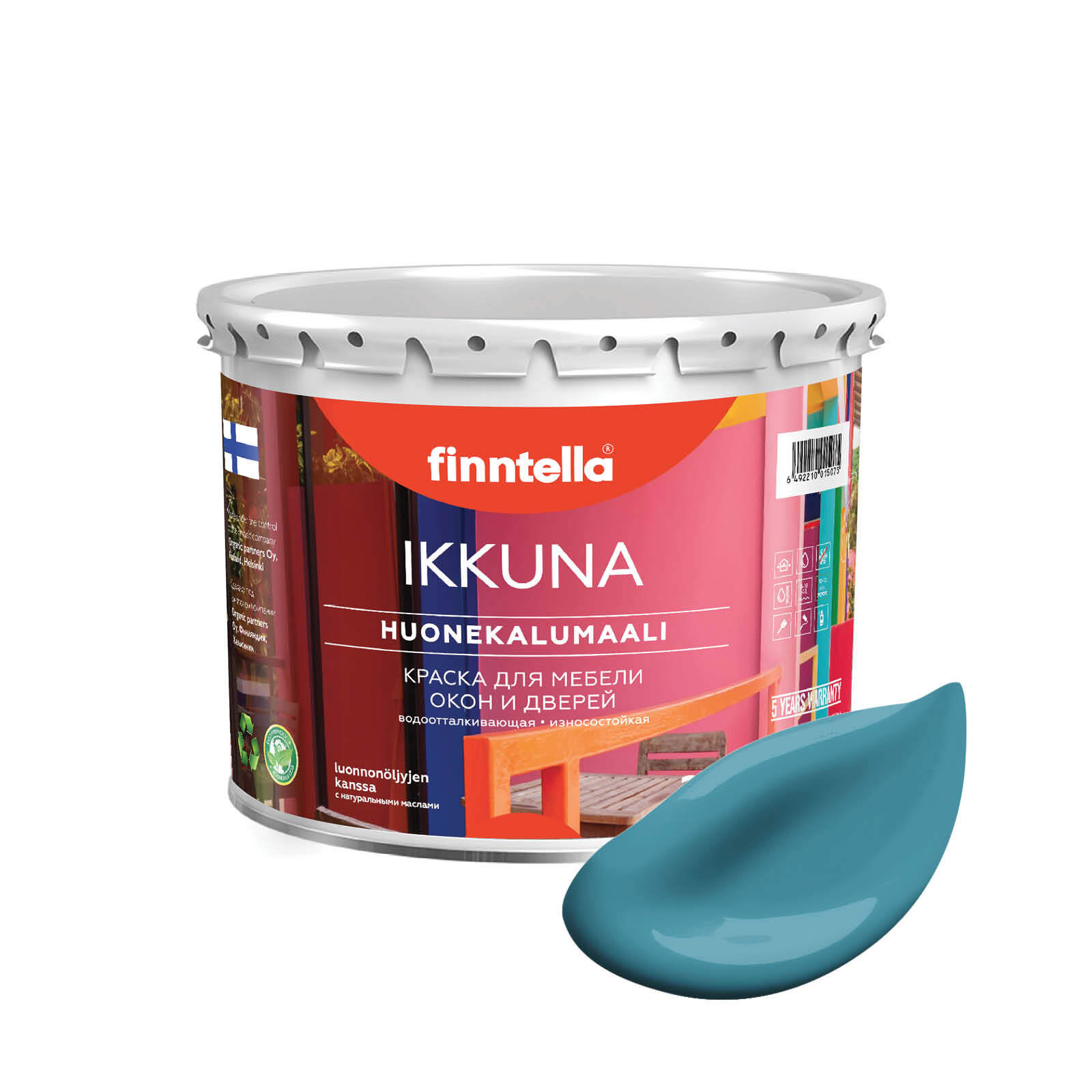 Краска IKKUNA Color Матовая, OPAALI голубой, 2,7л, IKKUNA Color для дерева, деревянных поверхностей и интерьеров, стен и потолка с натуральным маслом, без запаха
Краска IKKUNA Color Матовая, OPAALI голубой, 2,7л, IKKUNA Color для дерева, деревянных поверхностей и интерьеров, стен и потолка с натуральным маслом, без запаха