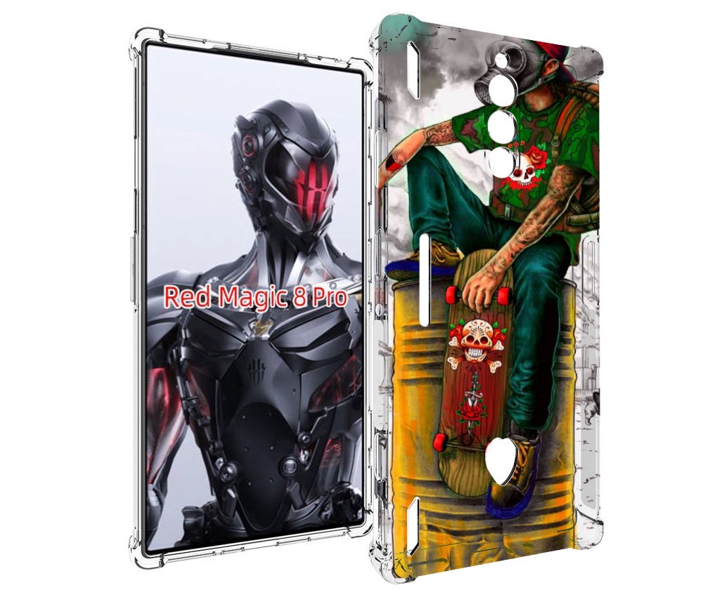Чехол MyPads скейтер в противогазе для ZTE Nubia Red Magic 8 Pro / Red Magic 8 Pro Plus, Tocco
Чехол MyPads скейтер в противогазе для ZTE Nubia Red Magic 8 Pro / Red Magic 8 Pro Plus, Tocco