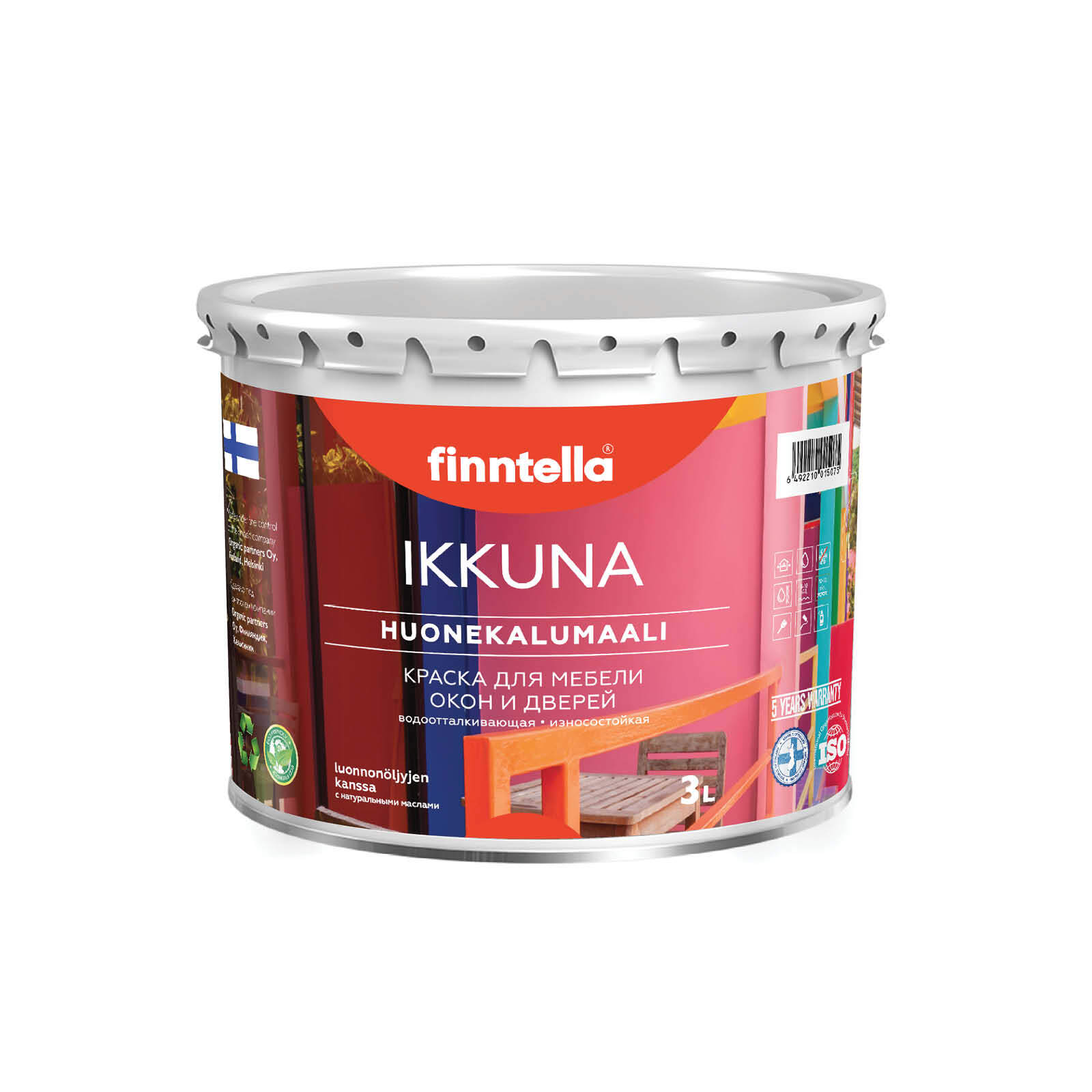 Краска IKKUNA Color Матовая, теплый бежевый, цвет RANTA, 2,7л, IKKUNA Color для дерева, деревянных поверхностей и интерьеров, стен и потолка с натуральным маслом, без запаха
Краска IKKUNA Color Матовая, теплый бежевый, цвет RANTA, 2,7л, IKKUNA Color для дерева, деревянных поверхностей и интерьеров, стен и потолка с натуральным маслом, без запаха