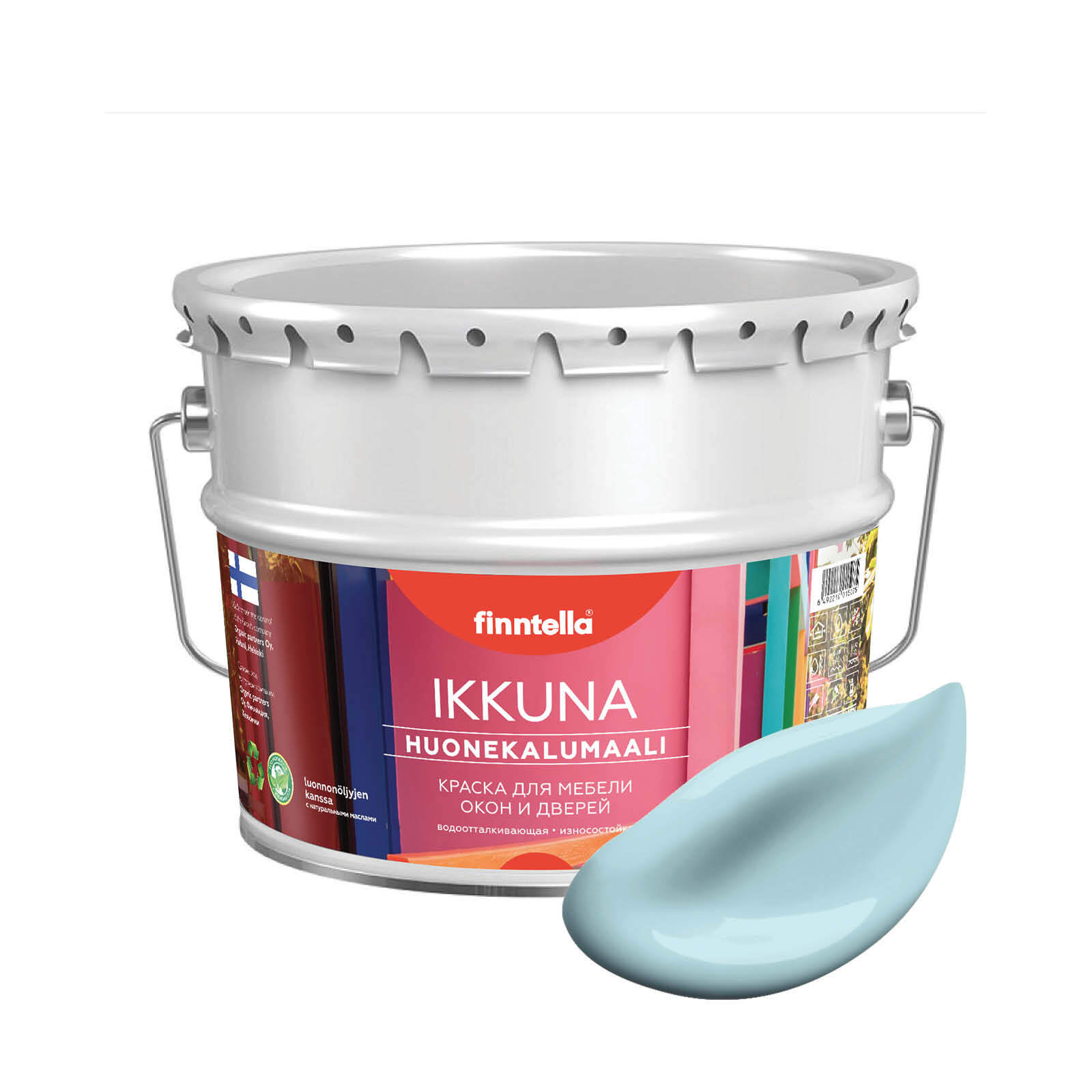 Краска IKKUNA Color Матовая, JAATA светло-голубой, 9л, IKKUNA Color для дерева, деревянных поверхностей и интерьеров, стен и потолка с натуральным маслом, без запаха
Краска IKKUNA Color Матовая, JAATA светло-голубой, 9л, IKKUNA Color для дерева, деревянных поверхностей и интерьеров, стен и потолка с натуральным маслом, без запаха