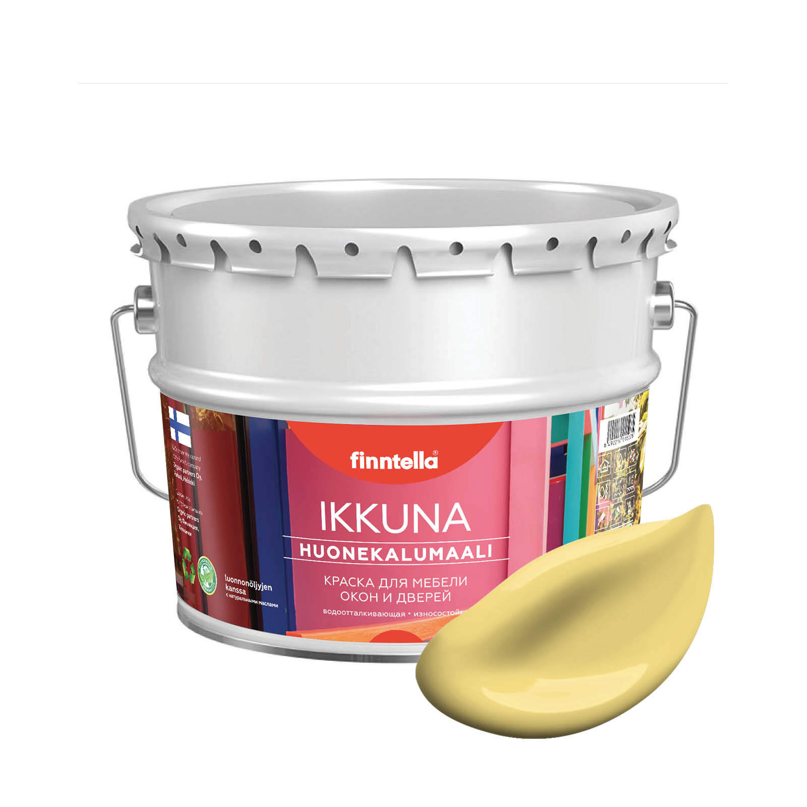 Краска IKKUNA Color Матовая, MAISSI Светло-жёлтый, 9л, Желтый, IKKUNA Color для дерева, деревянных поверхностей и интерьеров, стен и потолка с натуральным маслом, без запаха
Краска IKKUNA Color Матовая, MAISSI Светло-жёлтый, 9л, Желтый, IKKUNA Color для дерева, деревянных поверхностей и интерьеров, стен и потолка с натуральным маслом, без запаха