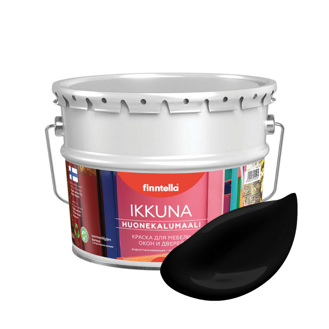 Краска IKKUNA Color Матовая, MUSTA чёрный, 9л, Черный, IKKUNA Color для дерева, деревянных поверхностей и интерьеров, стен и потолка с натуральным маслом, без запаха
Краска IKKUNA Color Матовая, MUSTA чёрный, 9л, Черный, IKKUNA Color для дерева, деревянных поверхностей и интерьеров, стен и потолка с натуральным маслом, без запаха