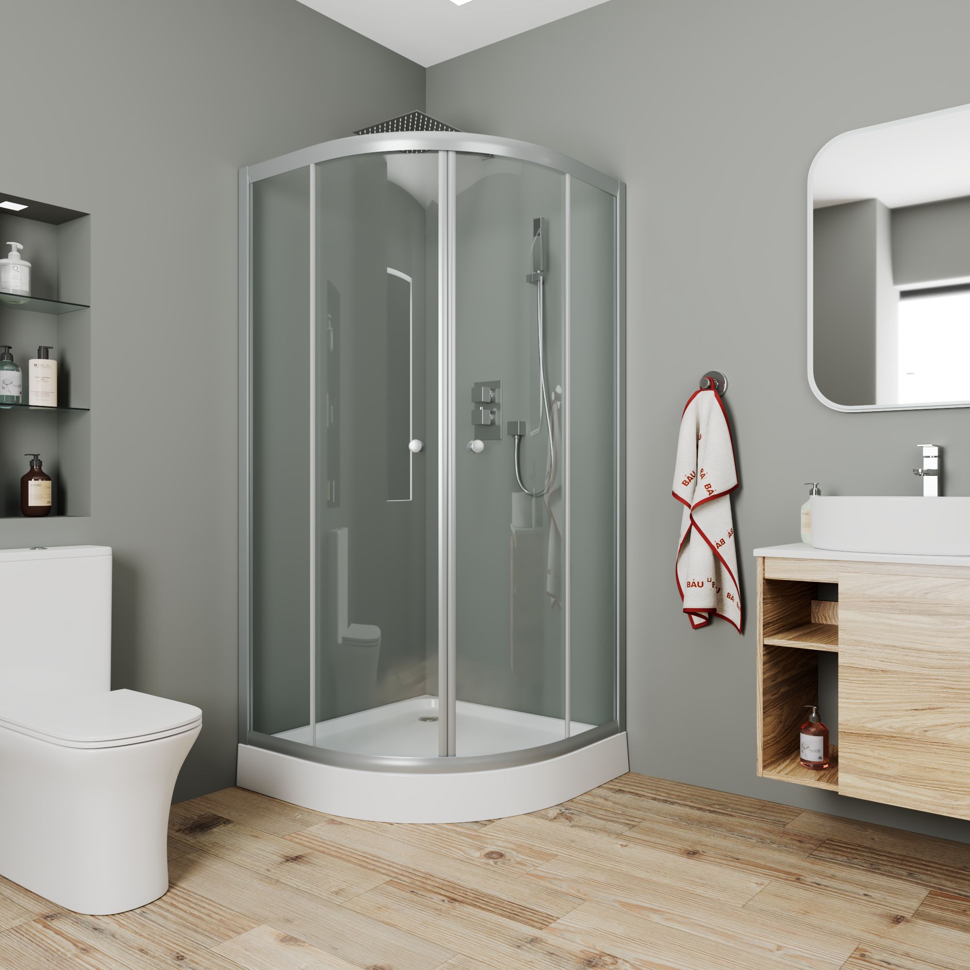 Душевой уголок BAU Dream eco с поддоном 80x80х195, прозрачное закаленное стекло SB0036E, TY0026_1
Душевой уголок BAU Dream eco с поддоном 80x80х195, прозрачное закаленное стекло SB0036E, TY0026_1