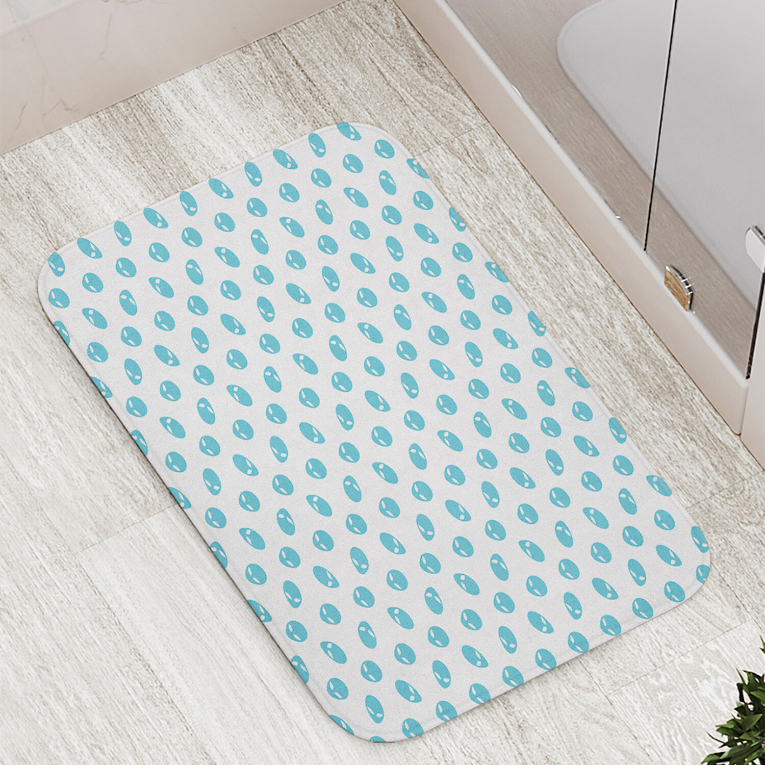 Коврик противоскользящий JoyArty "Лицо инопланетянина" для ванной сауны бассейна,77х52см, Лицо инопланетянина