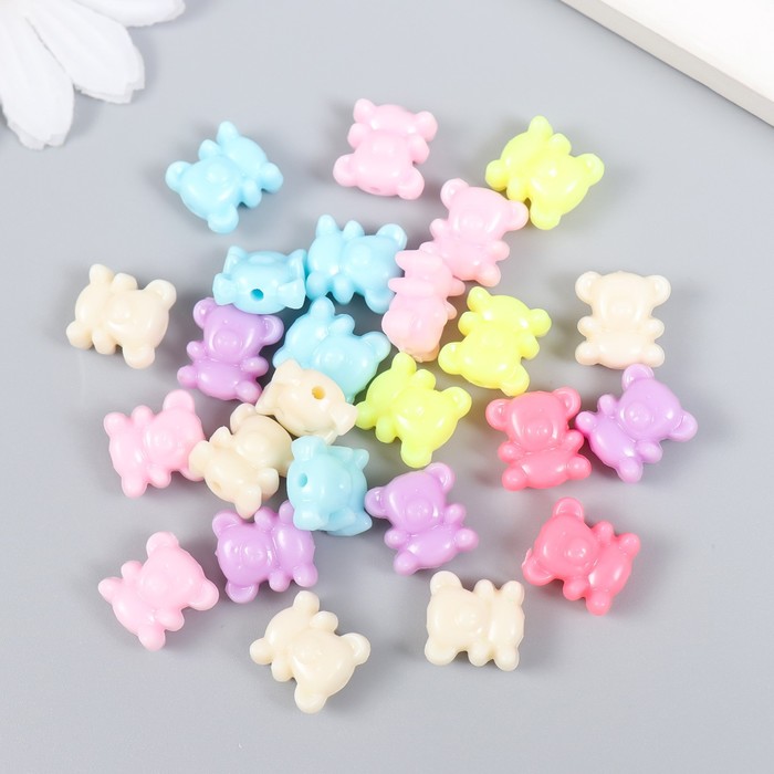 Бусины для творчества пластик "Медвежонок. Пастельные тона" н-р 26 шт 15 гр 1,3х1,3 см, Разноцветный
Бусины для творчества пластик "Медвежонок. Пастельные тона" н-р 26 шт 15 гр 1,3х1,3 см, Разноцветный