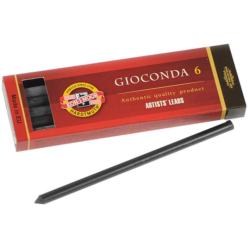 Грифели для цанговых карандашей Koh-I-Noor "Gioconda", 6B, 5,6мм, 6шт. - (3 упак.), Черный
Грифели для цанговых карандашей Koh-I-Noor "Gioconda", 6B, 5,6мм, 6шт. - (3 упак.), Черный