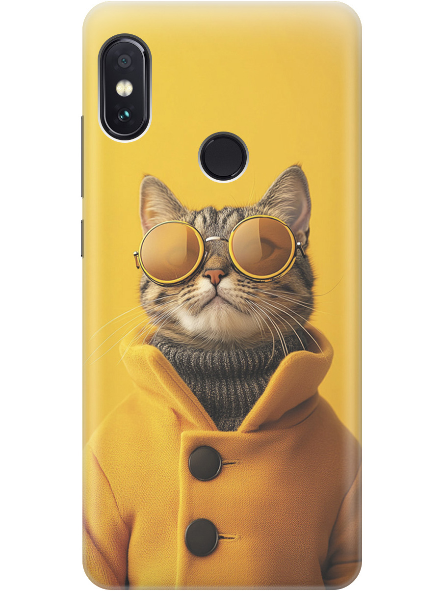 Силиконовый чехол на Xiaomi Redmi Note 5 / Note 5 Pro с принтом "Котик в желтых очках", Прозрачный;желтый;черный, 717568712
Силиконовый чехол на Xiaomi Redmi Note 5 / Note 5 Pro с принтом "Котик в желтых очках", Прозрачный;желтый;черный, 717568712