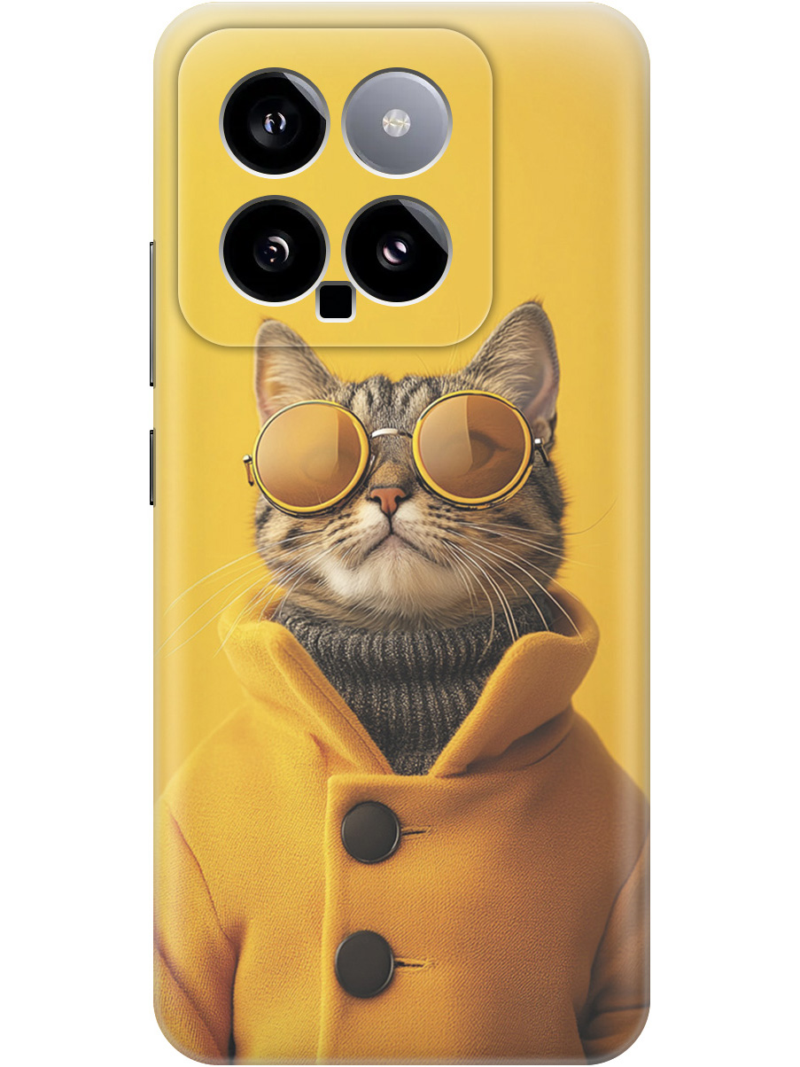 Силиконовый чехол на Xiaomi 14 с принтом "Котик в желтых очках", Прозрачный;желтый;черный, 777769912
Силиконовый чехол на Xiaomi 14 с принтом "Котик в желтых очках", Прозрачный;желтый;черный, 777769912