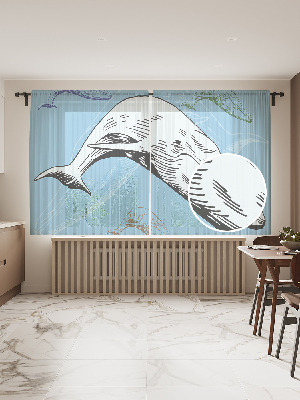 Фототюль JoyArty "Грусть кашалота", 145x180 см (2 полотна со шторной лентой + 50 крючков), Грусть кашалота
Фототюль JoyArty "Грусть кашалота", 145x180 см (2 полотна со шторной лентой + 50 крючков), Грусть кашалота