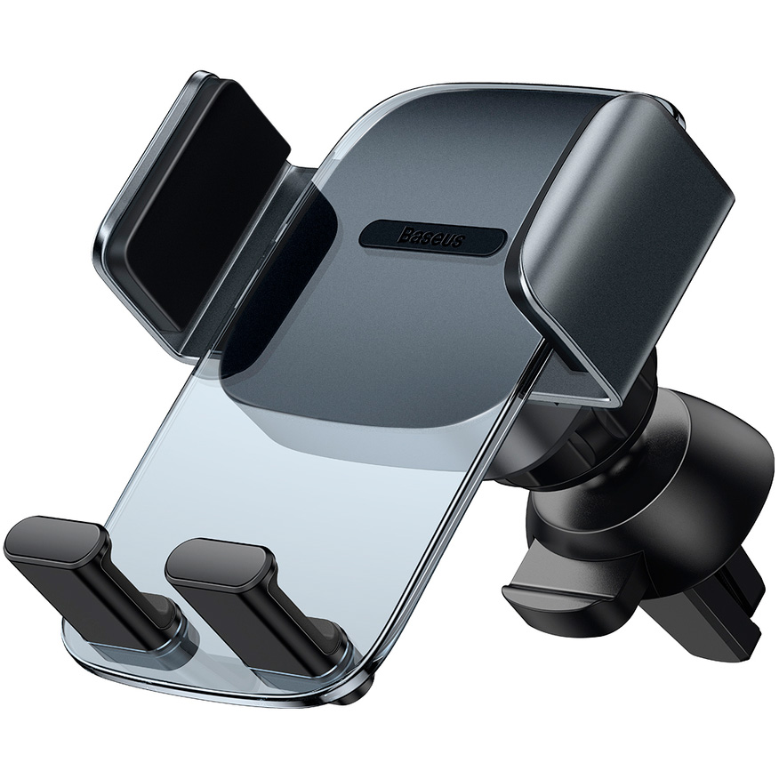фото Автомобильный держатель для телефона в дефлектор baseus easy control clamp - черный