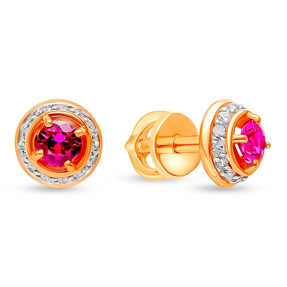 Серьги пусеты из красного золота 585Gold 102007210, рубин искусственный/бриллиант, 102007210
Серьги пусеты из красного золота 585Gold 102007210, рубин искусственный/бриллиант, 102007210