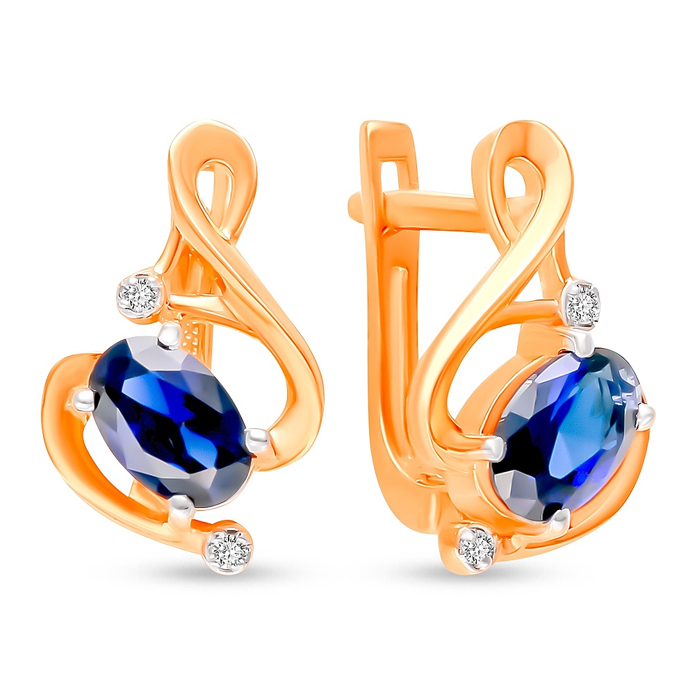Серьги из красного золота 585Gold 102007544, сапфир искусственный/бриллиант, 102007544
Серьги из красного золота 585Gold 102007544, сапфир искусственный/бриллиант, 102007544