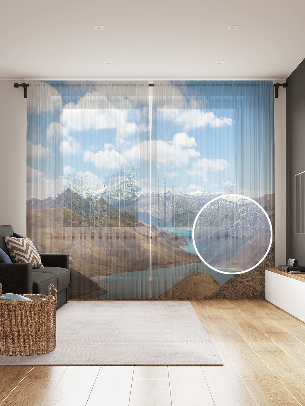 Фототюль JoyArty "Кучевые облака над горным озером" 145x265см, Кучевые облака над горным озером
Фототюль JoyArty "Кучевые облака над горным озером" 145x265см, Кучевые облака над горным озером