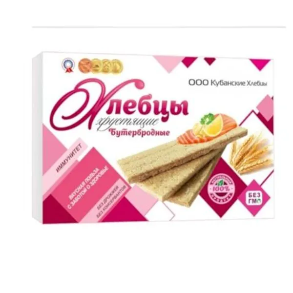Хлебцы КУБАНСКИЕ хрустящие бутербродные, 100 г х 24 шт, Хлебцы КУБАНСКИЕ хрустящие бутербродные 100 гр. х 24 шт.
Хлебцы КУБАНСКИЕ хрустящие бутербродные, 100 г х 24 шт, Хлебцы КУБАНСКИЕ хрустящие бутербродные 100 гр. х 24 шт.