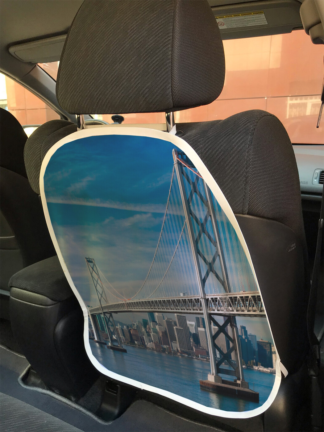 фото Накидка на спинку сиденья joyarty мост путешествий, 45х62