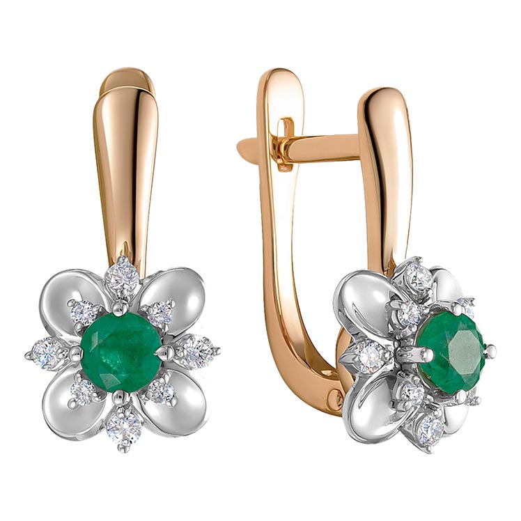 Серьги из красного золота с бриллиантом/изумрудом Vesna jewelry 22178-151-04-00, 22178-151-04-00
Серьги из красного золота с бриллиантом/изумрудом Vesna jewelry 22178-151-04-00, 22178-151-04-00