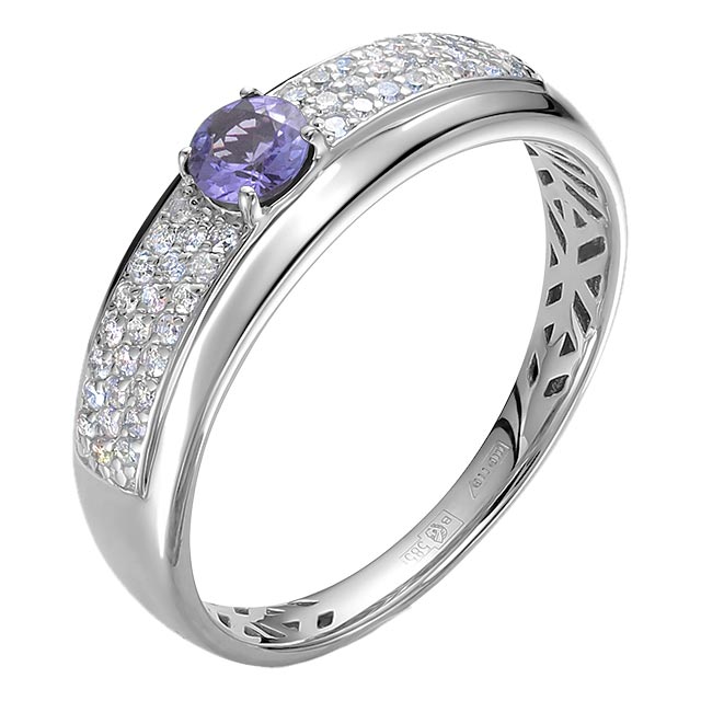 Кольцо из белого золота с бриллиантом/танзанитом р. 16,5 Vesna jewelry 12209-251-141-00, 12209-251-141-00
Кольцо из белого золота с бриллиантом/танзанитом р. 16,5 Vesna jewelry 12209-251-141-00, 12209-251-141-00