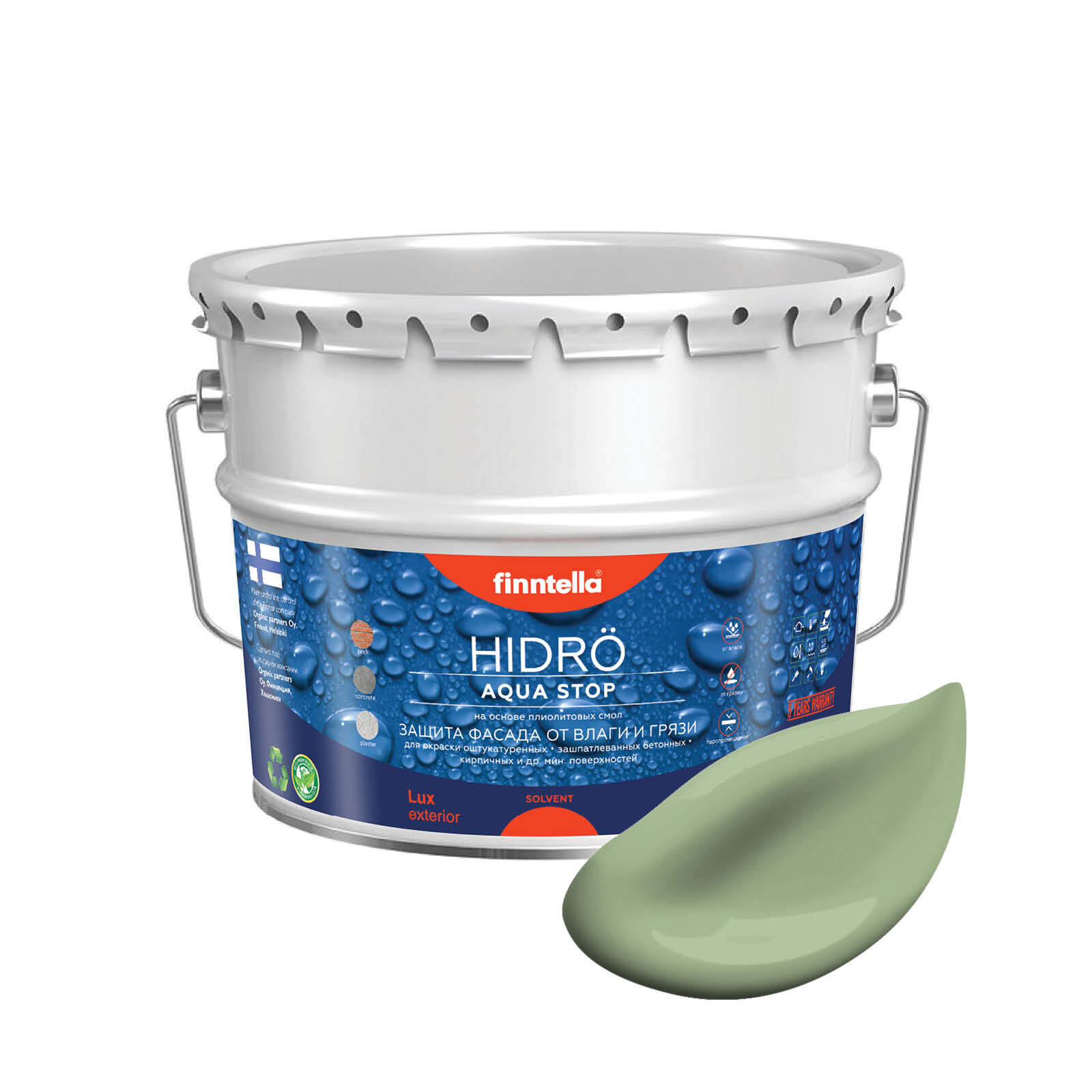Краска HIDRO, SYPRESSI светло-зелёный, 9л, Зеленый, HIDRO самоочищающаяся фасадная со свойствами лотоса, плиолит-полиуретановая
Краска HIDRO, SYPRESSI светло-зелёный, 9л, Зеленый, HIDRO самоочищающаяся фасадная со свойствами лотоса, плиолит-полиуретановая