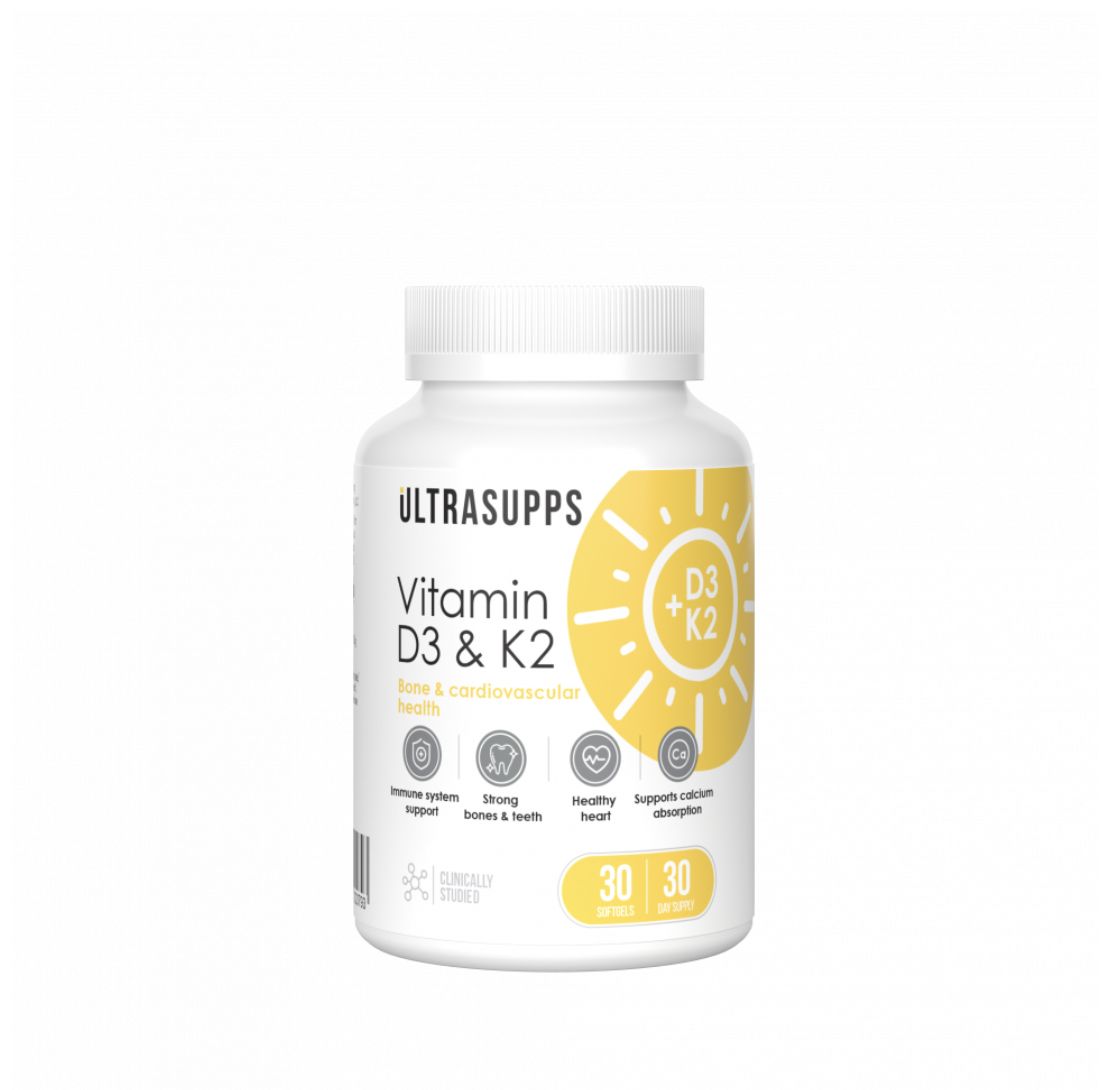 Витамин Д3 + К2 UltraSupps Vitamin D3 & vitamin K2 2000 МЕ, 30 капсул, Vitamin D3 & vitamin K2
Витамин Д3 + К2 UltraSupps Vitamin D3 & vitamin K2 2000 МЕ, 30 капсул, Vitamin D3 & vitamin K2
