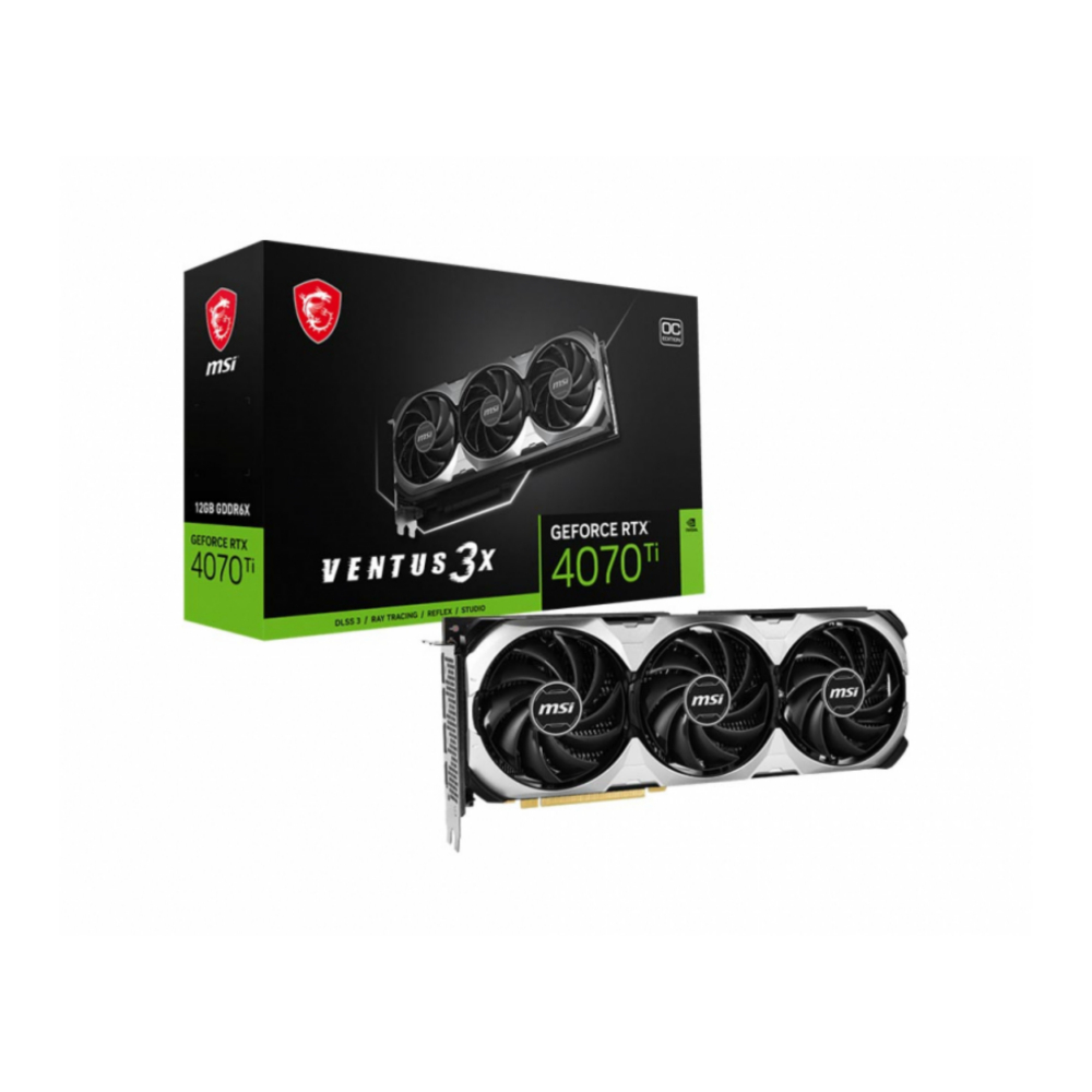 Видеокарта MSI GeForce RTX 4070TI VENTUS 3X E 12G OC, GeForce RTX 4070 TI VENTUS 3X E OC
Видеокарта MSI GeForce RTX 4070TI VENTUS 3X E 12G OC, GeForce RTX 4070 TI VENTUS 3X E OC
