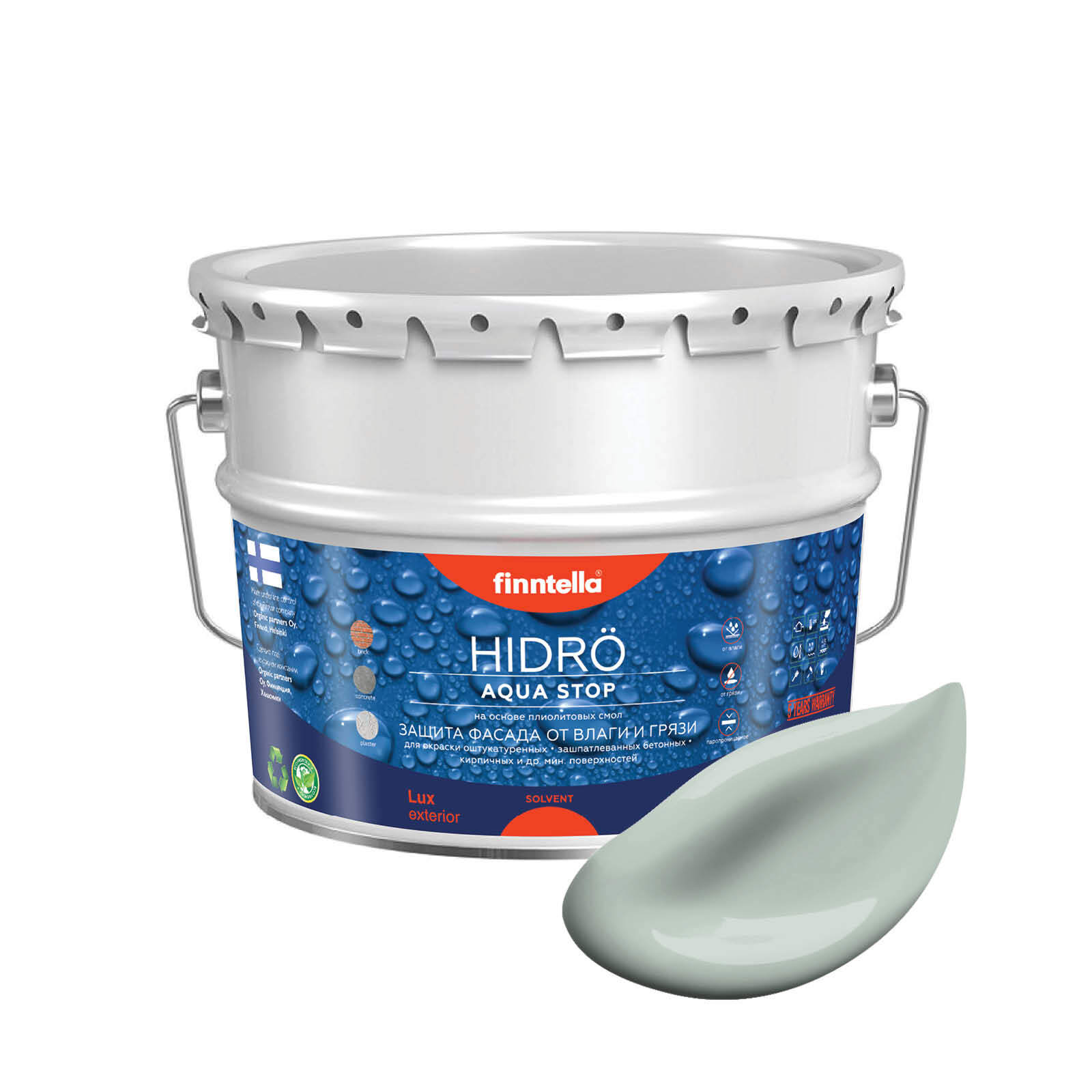 Краска HIDRO, AAVE серо-зеленый, 9л, HIDRO самоочищающаяся фасадная со свойствами лотоса, плиолит-полиуретановая
Краска HIDRO, AAVE серо-зеленый, 9л, HIDRO самоочищающаяся фасадная со свойствами лотоса, плиолит-полиуретановая