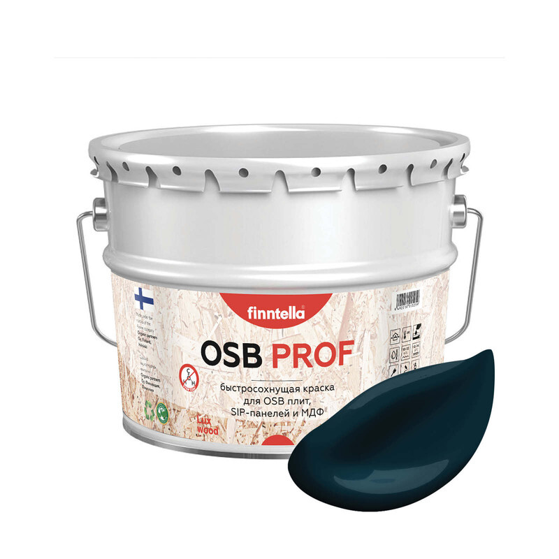 Краска OSB Prof, UKONILMA темно-сине-зеленый, 9л, OSB PROF специализированная для ОСБ плит. Высокоадгезионная. Самогрунтующая.
Краска OSB Prof, UKONILMA темно-сине-зеленый, 9л, OSB PROF специализированная для ОСБ плит. Высокоадгезионная. Самогрунтующая.