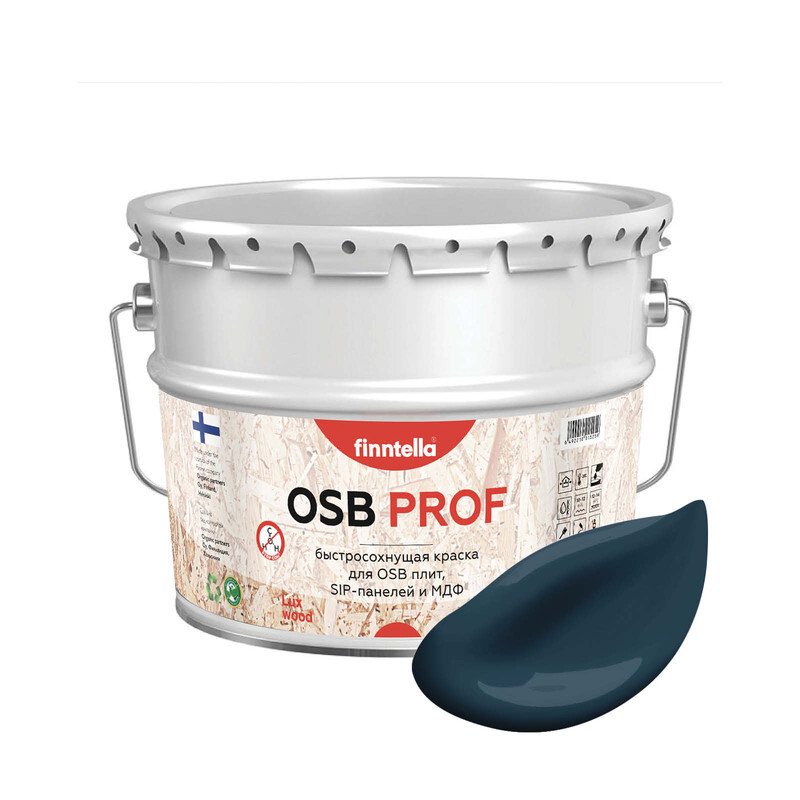 Краска OSB Prof, YO сине-зеленый, 9л, OSB PROF специализированная для ОСБ плит. Высокоадгезионная. Самогрунтующая.
Краска OSB Prof, YO сине-зеленый, 9л, OSB PROF специализированная для ОСБ плит. Высокоадгезионная. Самогрунтующая.