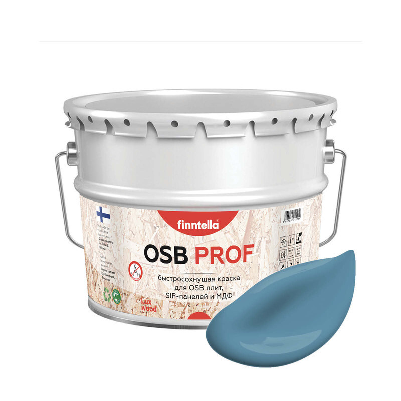 Краска OSB Prof, TERASSININEN пастельный синий, 9л, OSB PROF специализированная для ОСБ плит. Высокоадгезионная. Самогрунтующая.
Краска OSB Prof, TERASSININEN пастельный синий, 9л, OSB PROF специализированная для ОСБ плит. Высокоадгезионная. Самогрунтующая.