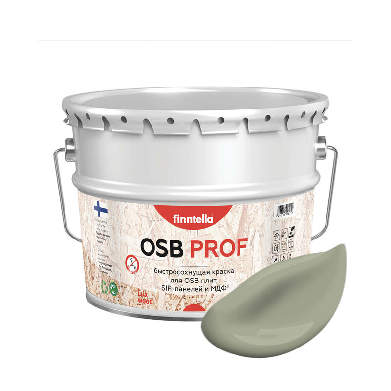 Краска OSB Prof, SUOJAA серо-зеленый, 9л, OSB PROF специализированная для ОСБ плит. Высокоадгезионная. Самогрунтующая.
Краска OSB Prof, SUOJAA серо-зеленый, 9л, OSB PROF специализированная для ОСБ плит. Высокоадгезионная. Самогрунтующая.