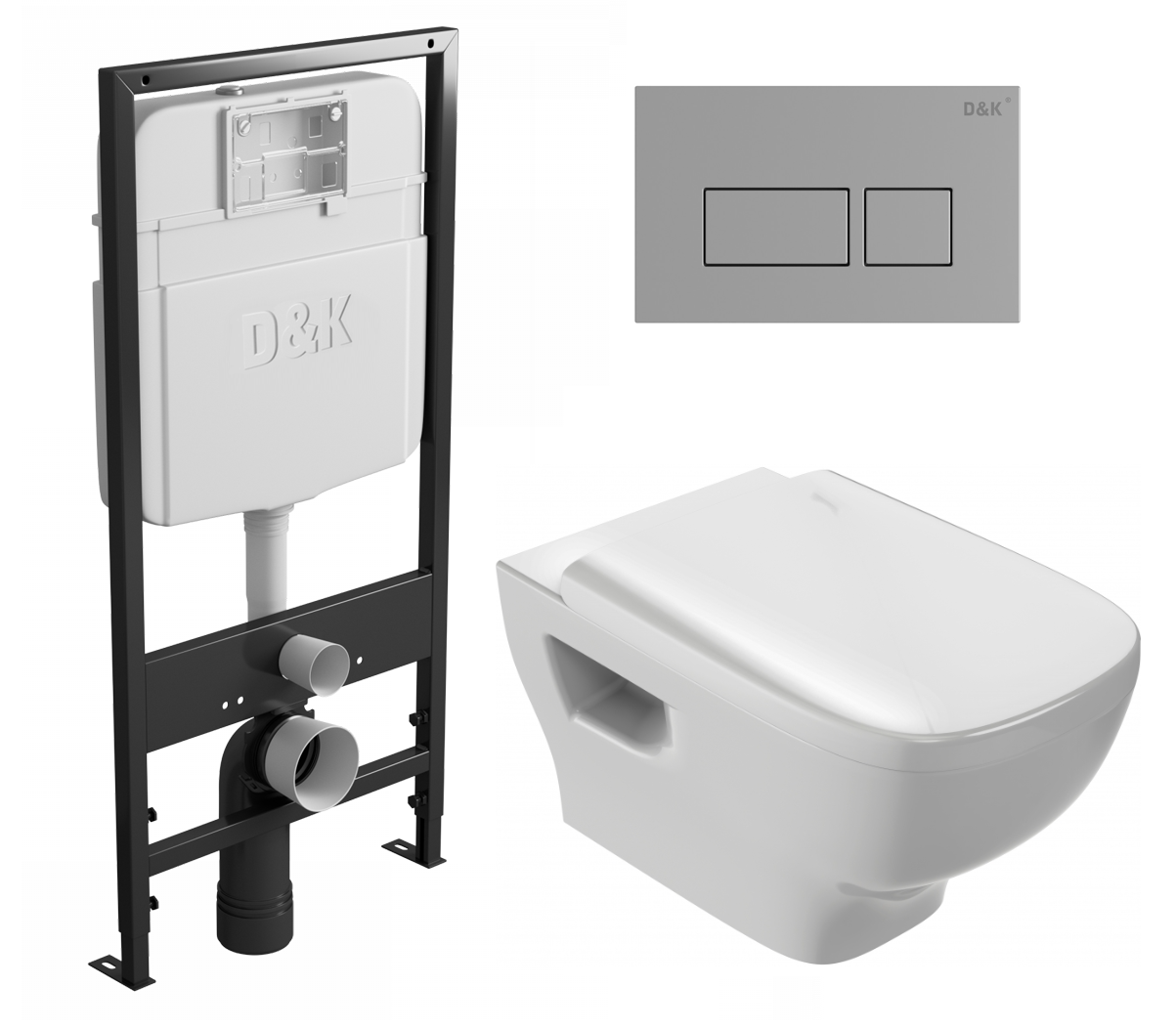 Комплект: инсталляция D&K + унитаз Struktura + кнопка хром, 524998
Комплект: инсталляция D&K + унитаз Struktura + кнопка хром, 524998