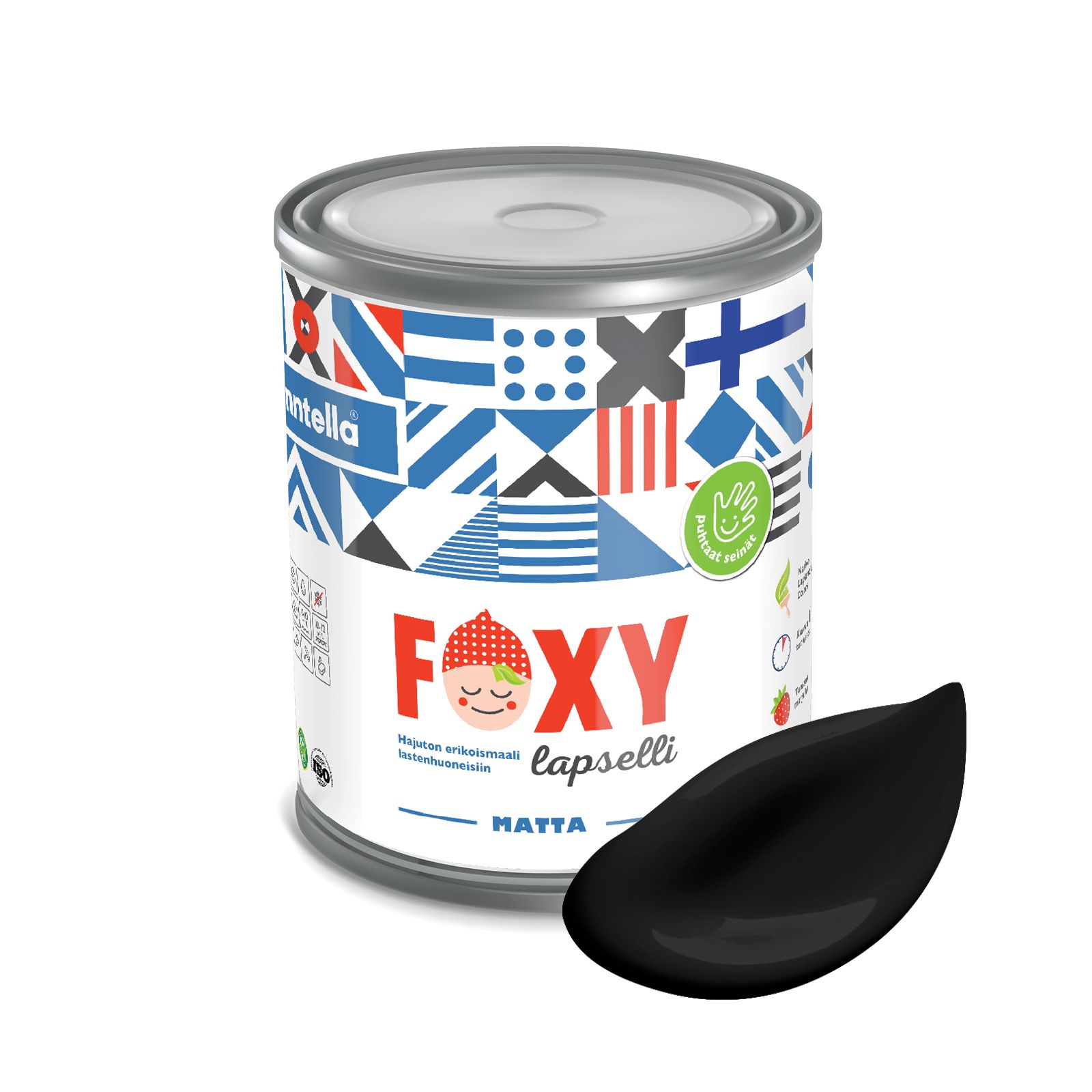 Краска для детской комнаты FOXY LAPSELLI matte, финская краска, матовая, моющаяся, цвет HI, Черный, для детской комнаты FOXY LAPSELLI matte, финская матовая, моющаяся
Краска для детской комнаты FOXY LAPSELLI matte, финская краска, матовая, моющаяся, цвет HI, Черный, для детской комнаты FOXY LAPSELLI matte, финская матовая, моющаяся