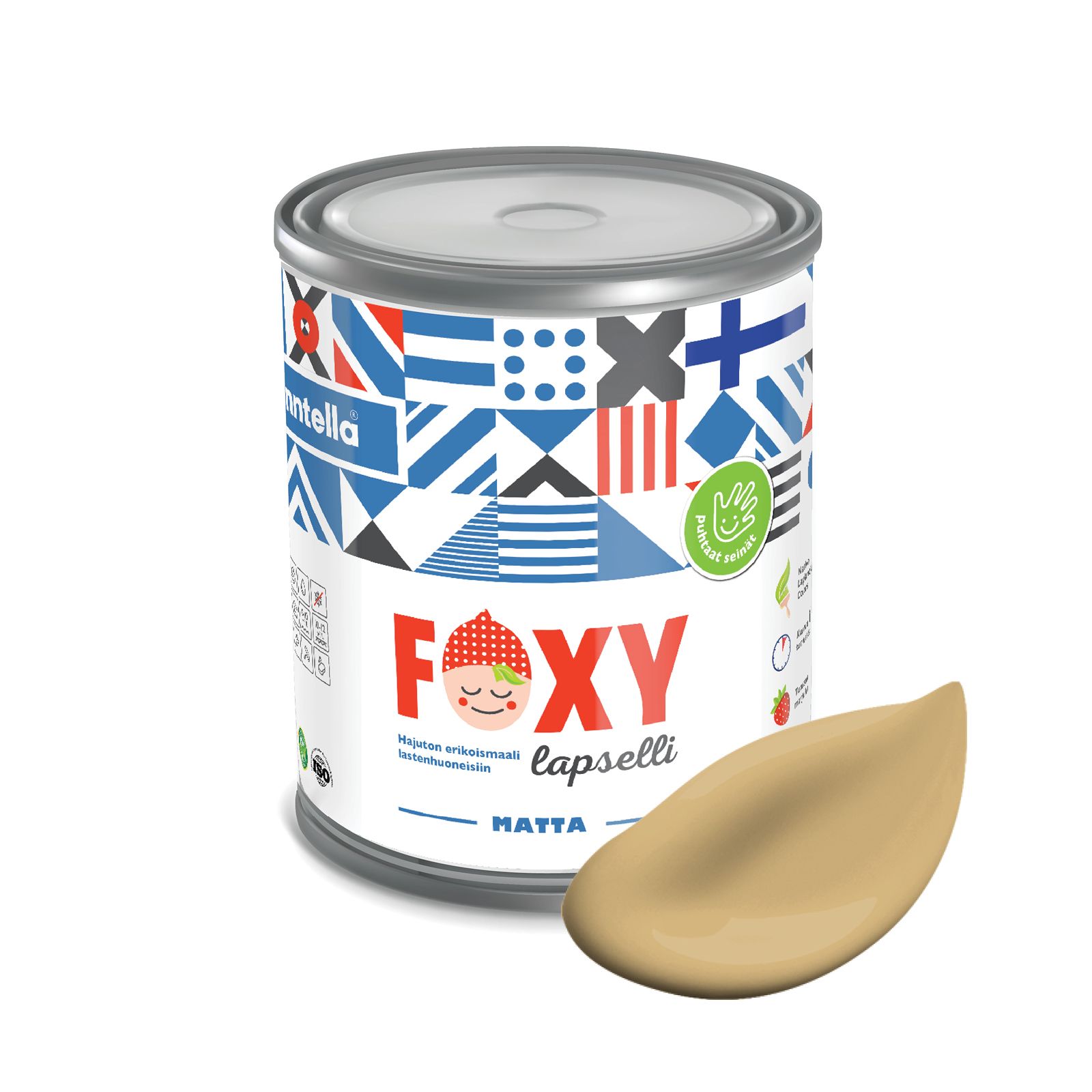 Краска для детской комнаты FOXY LAPSELLI matte, финская краска, матовая, моющаяся, цвет ME, Бежевый, для детской комнаты FOXY LAPSELLI matte, финская матовая, моющаяся
Краска для детской комнаты FOXY LAPSELLI matte, финская краска, матовая, моющаяся, цвет ME, Бежевый, для детской комнаты FOXY LAPSELLI matte, финская матовая, моющаяся
