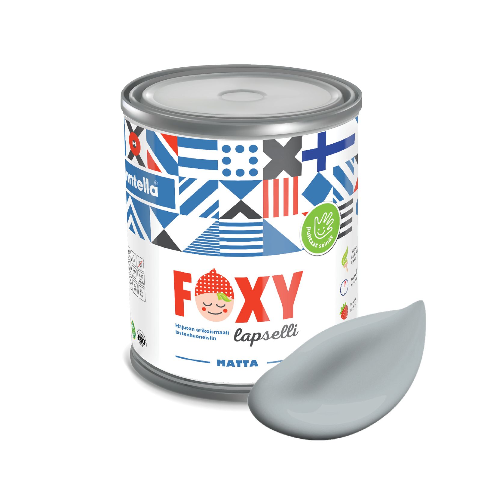 Краска для детской комнаты FOXY LAPSELLI matte, финская краска, матовая, моющаяся, цвет PU, Серый, для детской комнаты FOXY LAPSELLI matte, финская матовая, моющаяся
Краска для детской комнаты FOXY LAPSELLI matte, финская краска, матовая, моющаяся, цвет PU, Серый, для детской комнаты FOXY LAPSELLI matte, финская матовая, моющаяся