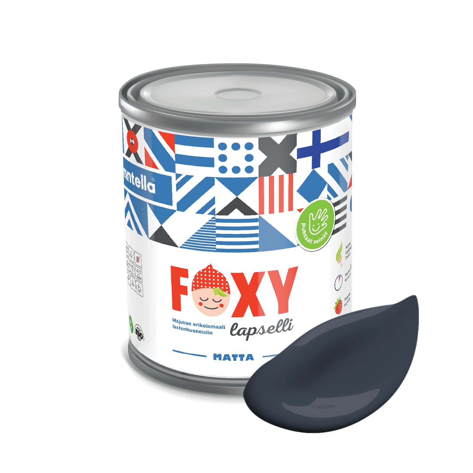 Краска для детской комнаты FOXY LAPSELLI matte, финская краска, матовая, моющаяся, цвет MU, Серый, для детской комнаты FOXY LAPSELLI matte, финская матовая, моющаяся
Краска для детской комнаты FOXY LAPSELLI matte, финская краска, матовая, моющаяся, цвет MU, Серый, для детской комнаты FOXY LAPSELLI matte, финская матовая, моющаяся