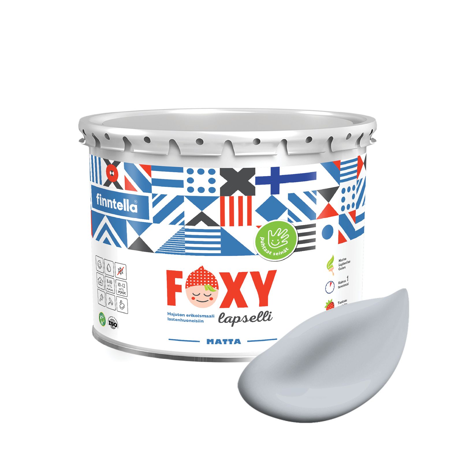 Краска для детской комнаты FOXY LAPSELLI matte, финская краска, матовая, моющаяся, цвет LO, Серый, для детской комнаты FOXY LAPSELLI matte, финская матовая, моющаяся
Краска для детской комнаты FOXY LAPSELLI matte, финская краска, матовая, моющаяся, цвет LO, Серый, для детской комнаты FOXY LAPSELLI matte, финская матовая, моющаяся