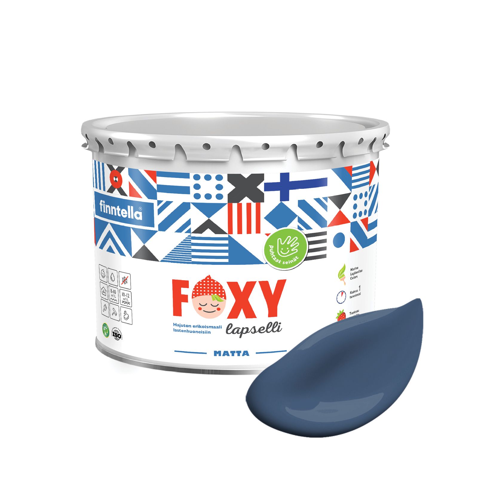 Краска для детской комнаты FOXY LAPSELLI matte, финская краска, матовая, моющаяся, цвет ME, Синий, для детской комнаты FOXY LAPSELLI matte, финская матовая, моющаяся
Краска для детской комнаты FOXY LAPSELLI matte, финская краска, матовая, моющаяся, цвет ME, Синий, для детской комнаты FOXY LAPSELLI matte, финская матовая, моющаяся