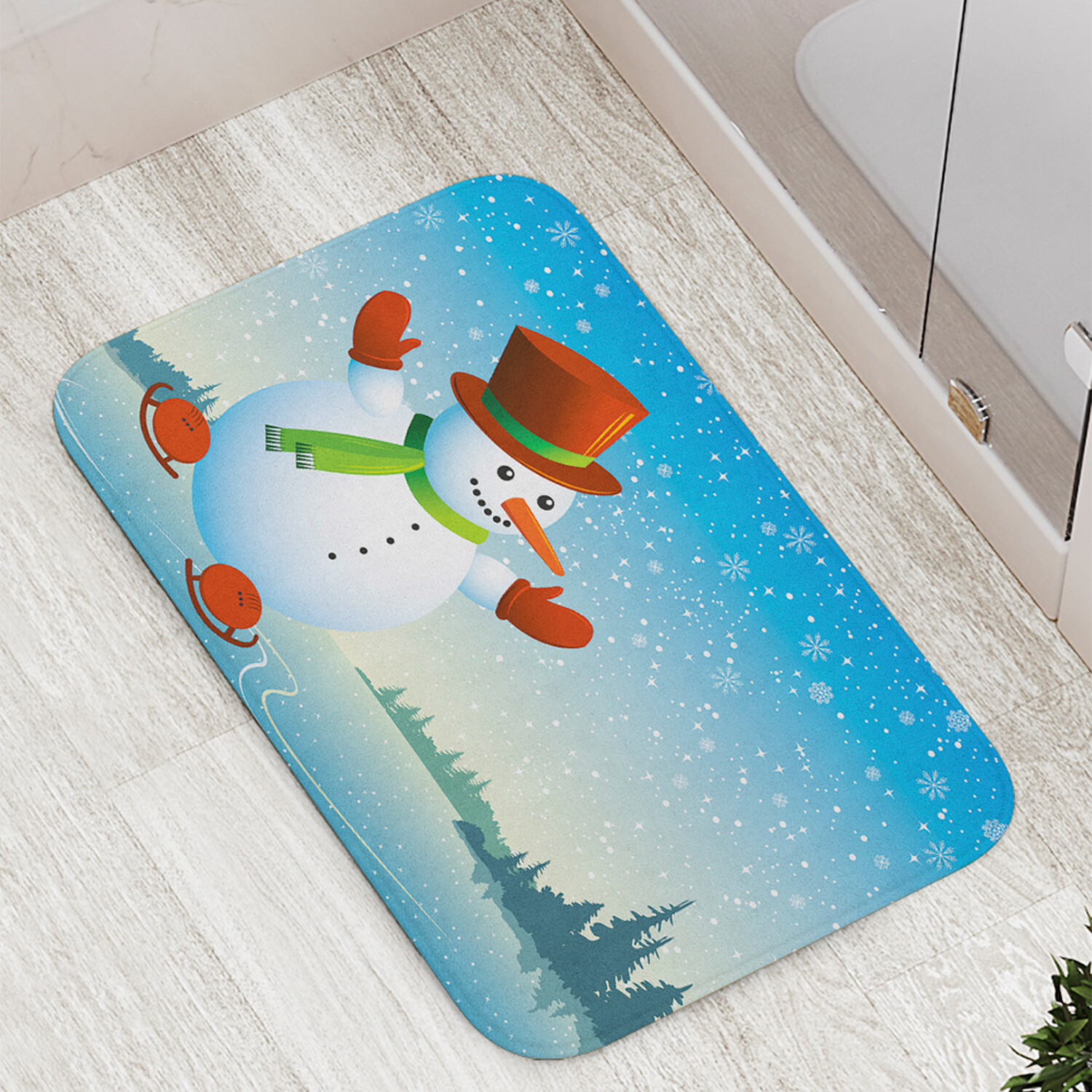 Коврик противоскользящий JoyArty "Снеговичок катается" для ванной сауны бассейна,77х52см, Снеговичок катается 
Коврик противоскользящий JoyArty "Снеговичок катается" для ванной сауны бассейна,77х52см, Снеговичок катается
