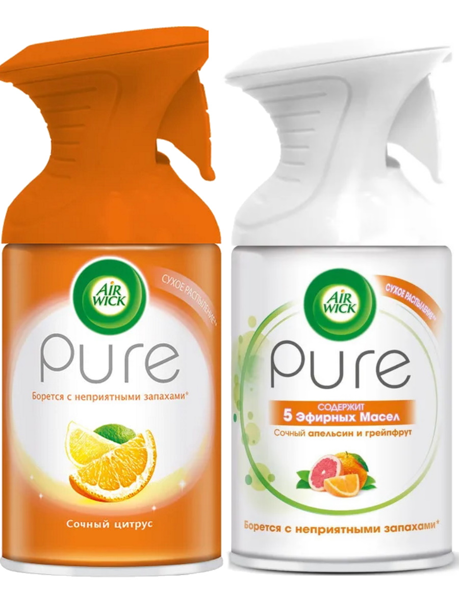 Набор Аэрозоль-освежителей воздуха Air Wick Pure Cочный цитрус Сочн апельсин Грейпфрут, 22-0130 Pure
Набор Аэрозоль-освежителей воздуха Air Wick Pure Cочный цитрус Сочн апельсин Грейпфрут, 22-0130 Pure