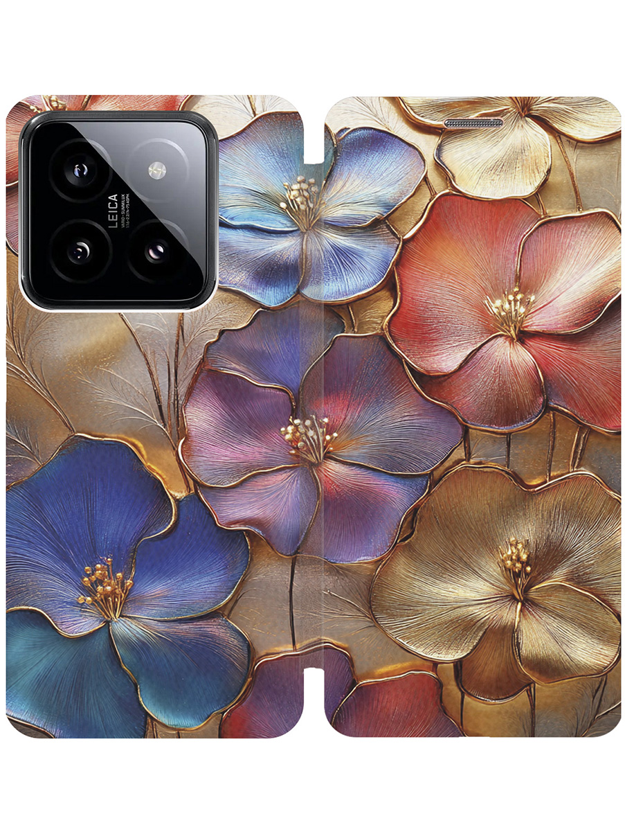 Чехол-книжка на Xiaomi 14 Pro с принтом "Позолоченные цветы" золотой, Золотистый;красный;синий, 777771024
Чехол-книжка на Xiaomi 14 Pro с принтом "Позолоченные цветы" золотой, Золотистый;красный;синий, 777771024